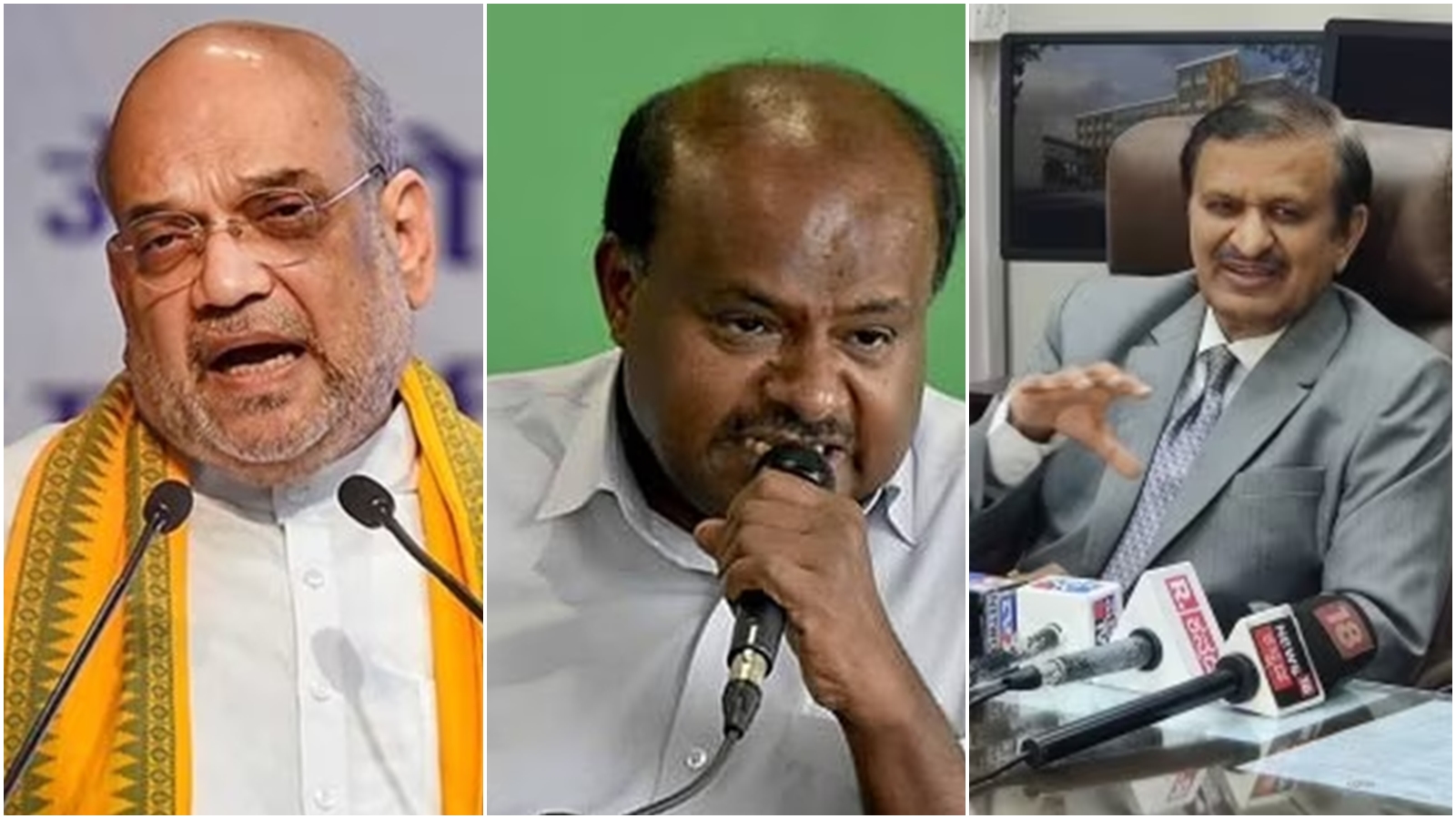 Amit Shah to meet Kumaraswamy, campaign for Deve Gowda’s son-in-law Dr ...