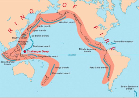 Map of Pacific Ring of Fire (Credit: USGS)