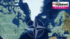 NATO is a Western security alliance founded on April 4, 1949, with 12 founding members. Here, its members are highlighted on the map in light green.