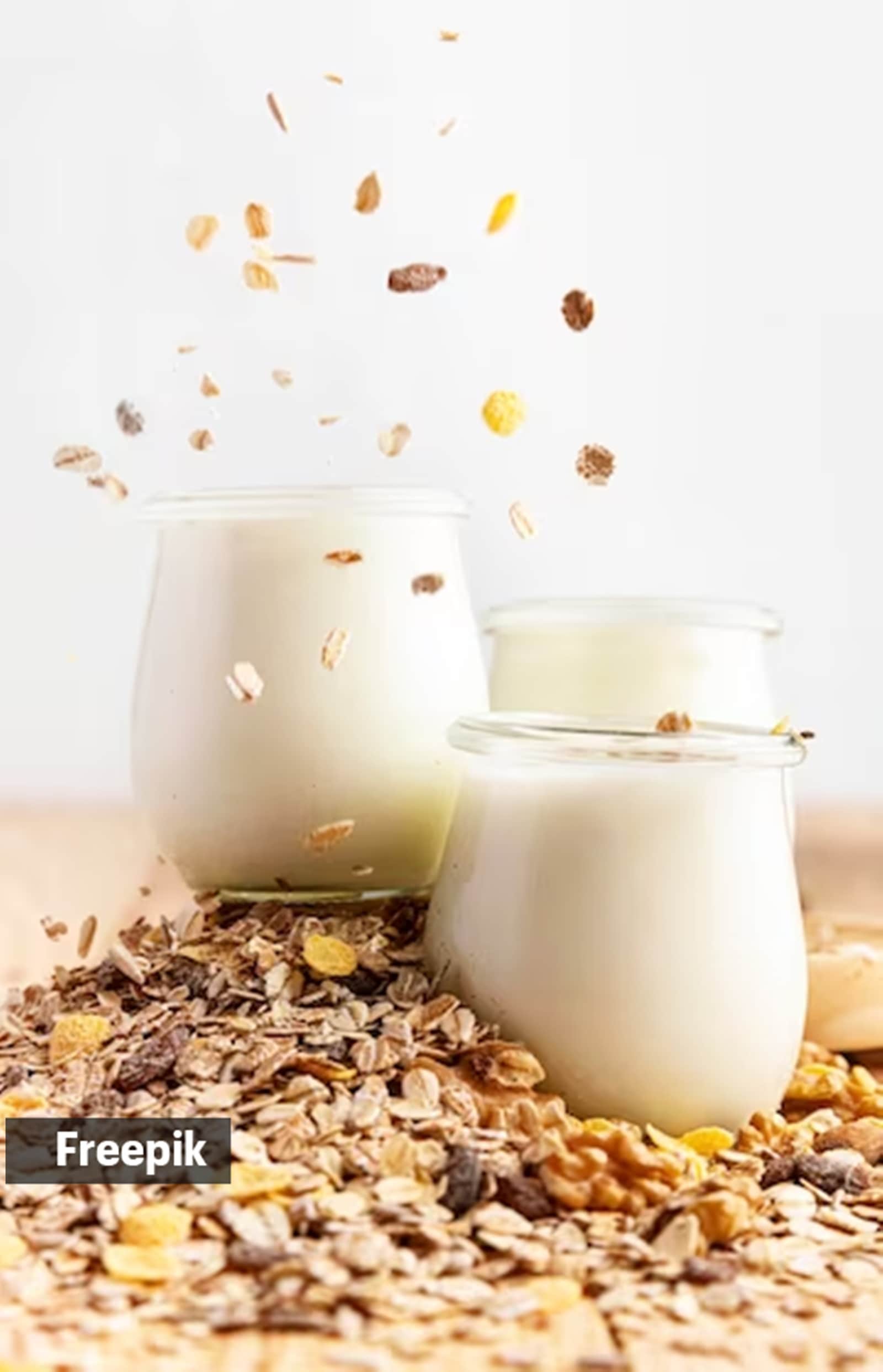 oat milk, glucose, starch