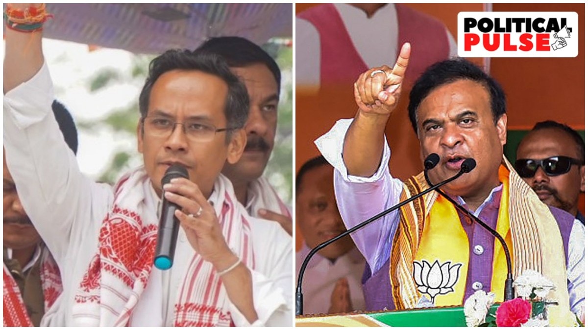 Congress leader Gaurav Gogoi (left) and Assam CM Himanta Biswa Sarma. (PTI/X)