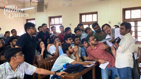 quiz competitions with prizes in april 2024. crowd at a delhi quiz club event.
