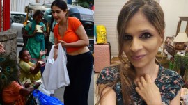 Saba Pataudi reacts to Sara Ali Khan distributing sweets to the needy as she asks paparazzi to stop filming her. (Photos: Varinder Chawla/Instagram/sabapataudi)