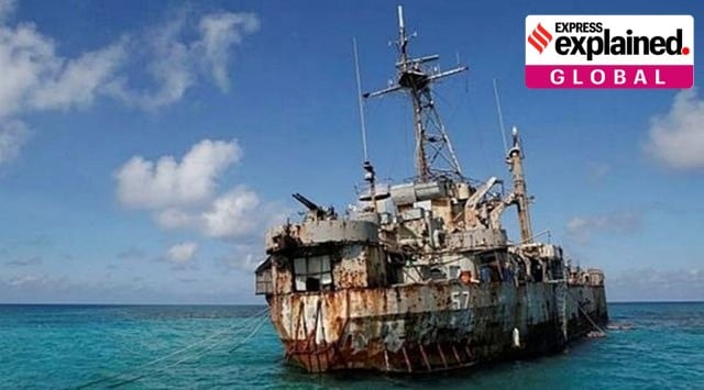 The BRP Sierra Madre, a marooned transport ship which the Philippines' Marines live on as a military outpost, is pictured in the disputed Second Thomas Shoal, part of the Spratly Islands in the South China Sea March 30, 2014.