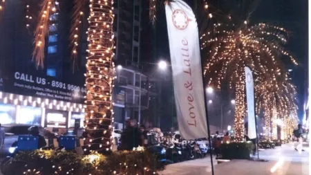 Mumbai decorative lights on trees