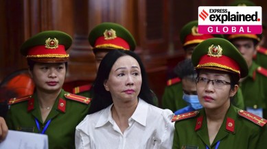 Businesswoman Truong My Lan, front center, attends a trial in Ho Chi Minh City, Vietnam on Thursday, April 11, 2024.