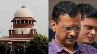 A bench of Justices Sanjiv Khanna and Dipankar Datta said Kejriwal will have to surrender and go back to jail on June 2. (Express file photo)