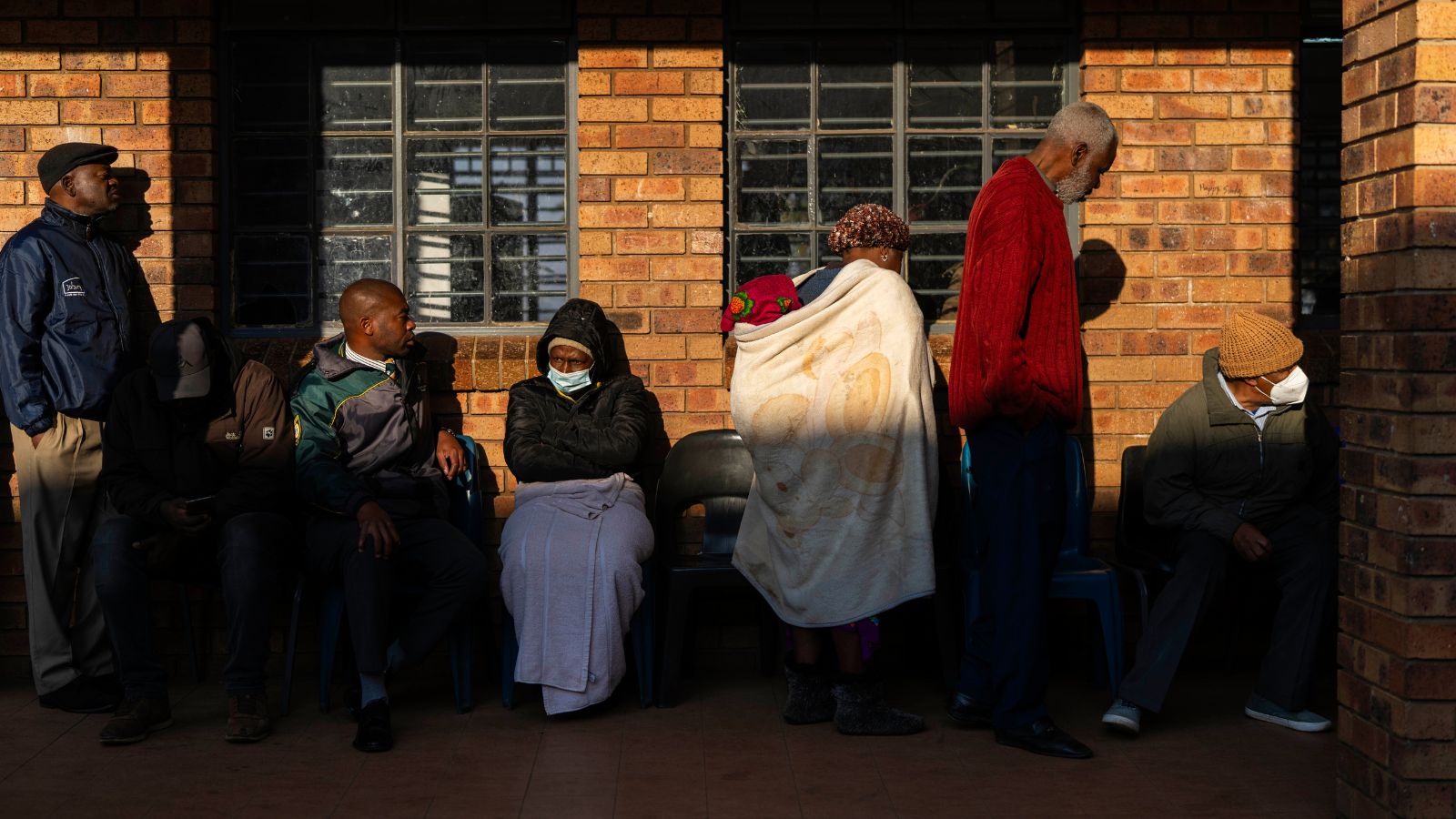 Voters line up to cast their ballot Wednesday May 29, 2024 in general elections in Soweto, South Africa. South Africans began voting Wednesday at schools, community centers and in large white tents set up in open fields in an election seen as their country’s most important in 30 years. It could put their young democracy in unknown territory.(AP Photo)