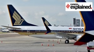 Singapore Airlines planes sit on the tarmac at Changi Airport in Singapore November 16, 2021.