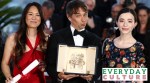 Director Sean Baker, Palme d'Or award winner for the film "Anora", poses with Samantha Quan and Mikey Madison at the 77th Cannes Film Festival in Cannes, France, May 25, 2024.