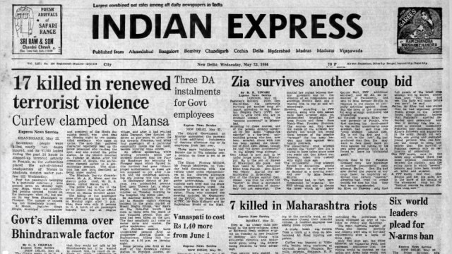 Riots in Bombay, heatwave in Delhi, coup in Pakistan, Punjab Violence, Pak Coup Attempt, Bombay Riots Deaths, Heatwave Toll, 40 years, editorial, Indian express, opinion news, indian express editorial