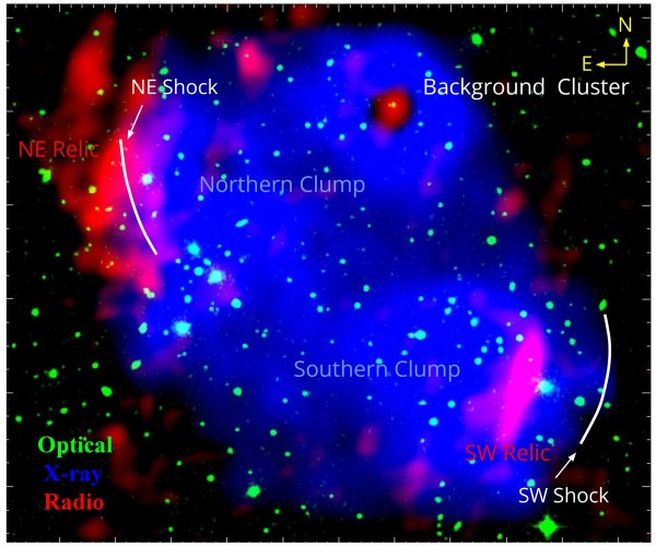  double radio relic system in galaxy cluster Abell 2108