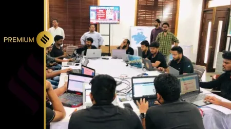 An election war room set up in Andhra Pradesh during the 2019 elections. (Courtesy X/@IndianPAC)