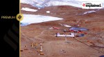 An ariel view of the Indian Station Maitri, Antarctica on February 2,2005.