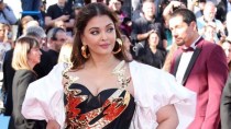 Aishwarya Rai Bachchan marks her arrival on Cannes red carpet in black and white corseted gown