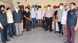 The arrested accused in police custody.