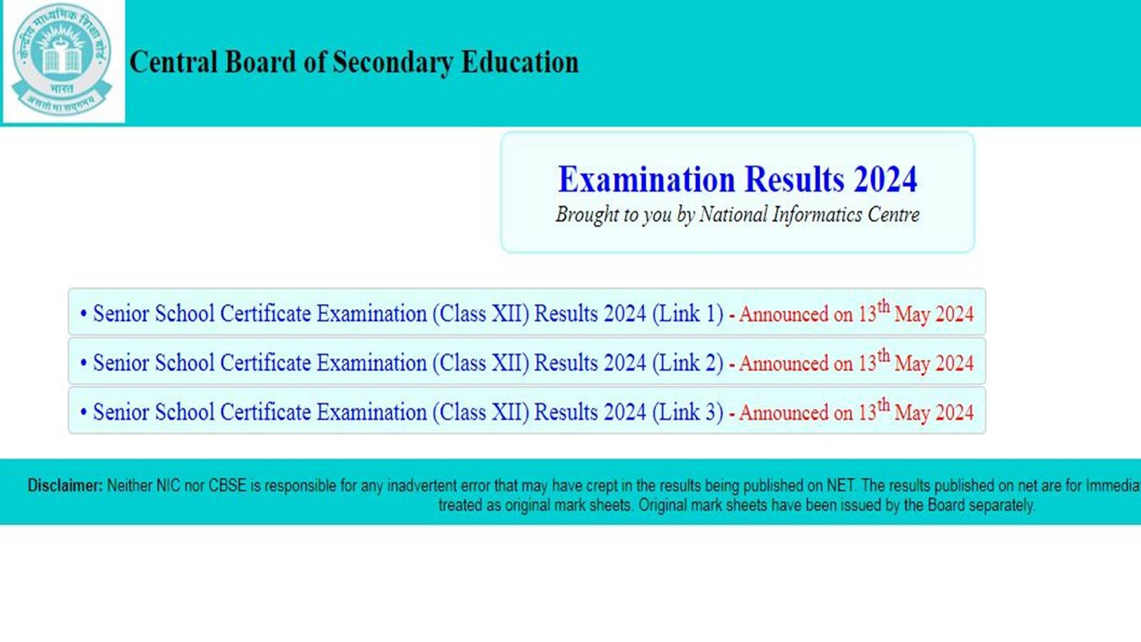 CBSE 12th Results 2024 Websites to check scorecards cbseresults.nic.in result.cbse.nic.in results.digilocker.gov.in umang.gov.in Education News The Indian Express