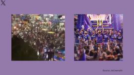 Fans celebrate on Kolkata streets amid Cyclone Remal alert