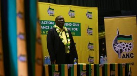 South Africa President Cyril Ramaphosa main challenger in South African elections.