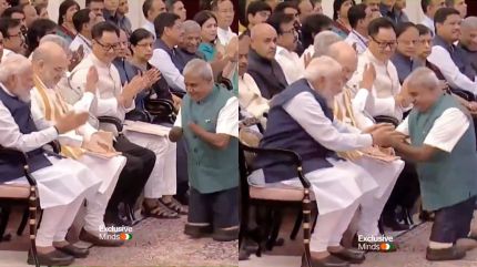 PM Modi greets Padma awardee KS Rajanna, social worker who lost arms, legs to polio; Tejasvi Surya shares video
