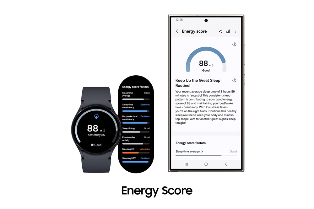 Galaxy Watch Energy Score