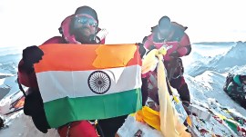 Narvekar, 41, scripted history when he summited Mount Everest around 5.30 am on May 21 and unfurled the Tricolour, becoming the first Goan to scale the world’s tallest peak at an altitude of 8,848 metres.