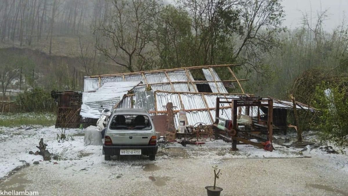 Manipur hailstorm. hailstorm, Manipur, houses damaged, Manipur hailstorm deaths,