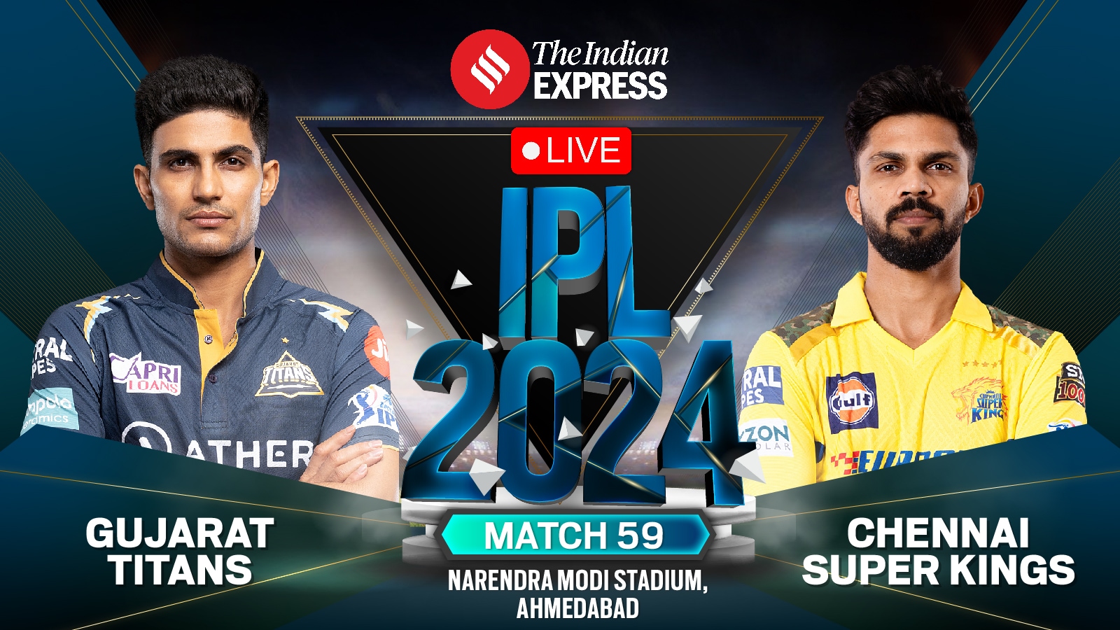 GT vs CSK Live Score, IPL 2024: Gill, Ruturaj in focus as Gujarat and Chennai target crucial win in Playoffs race; Toss, Playing XI updates