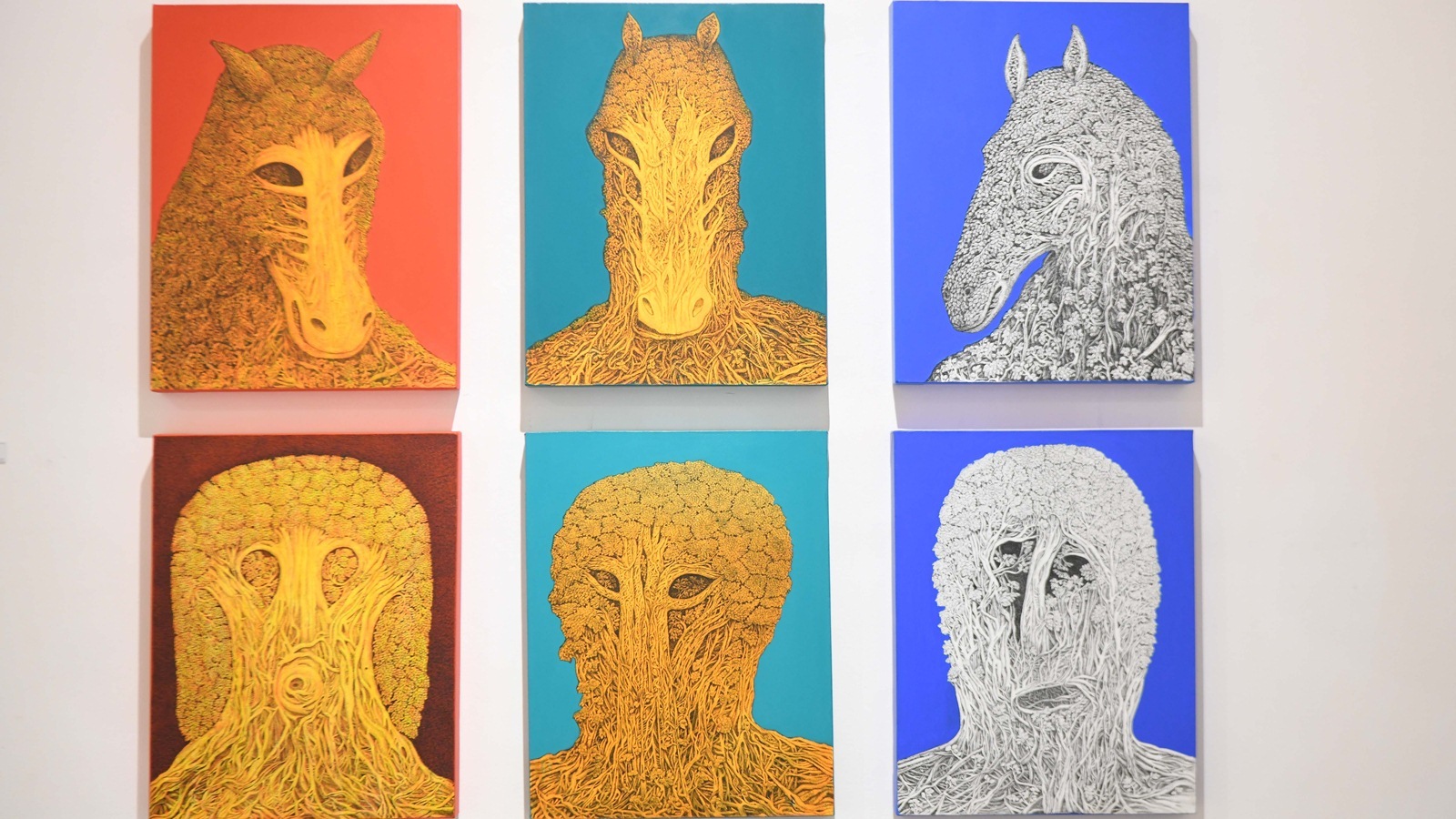 Delhi, artist Ompal Sansanwal, nature, mythology, Jiva, Bikaner House,