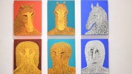 Delhi, artist Ompal Sansanwal, nature, mythology, Jiva, Bikaner House,