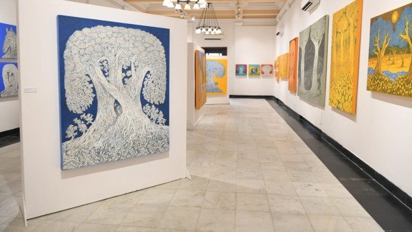 Sansanwal, Delhi, artist Ompal Sansanwal, nature, mythology, Jiva, Bikaner House,