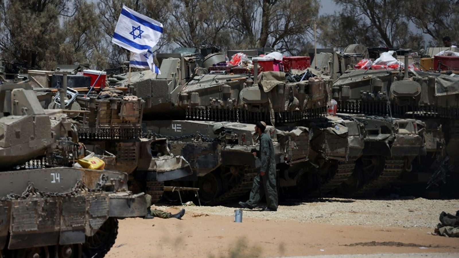 Israel captures an area surrounding Gaza's border with Egypt.