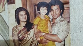 Kamal Haasan with Shruti Haasan and Sarika