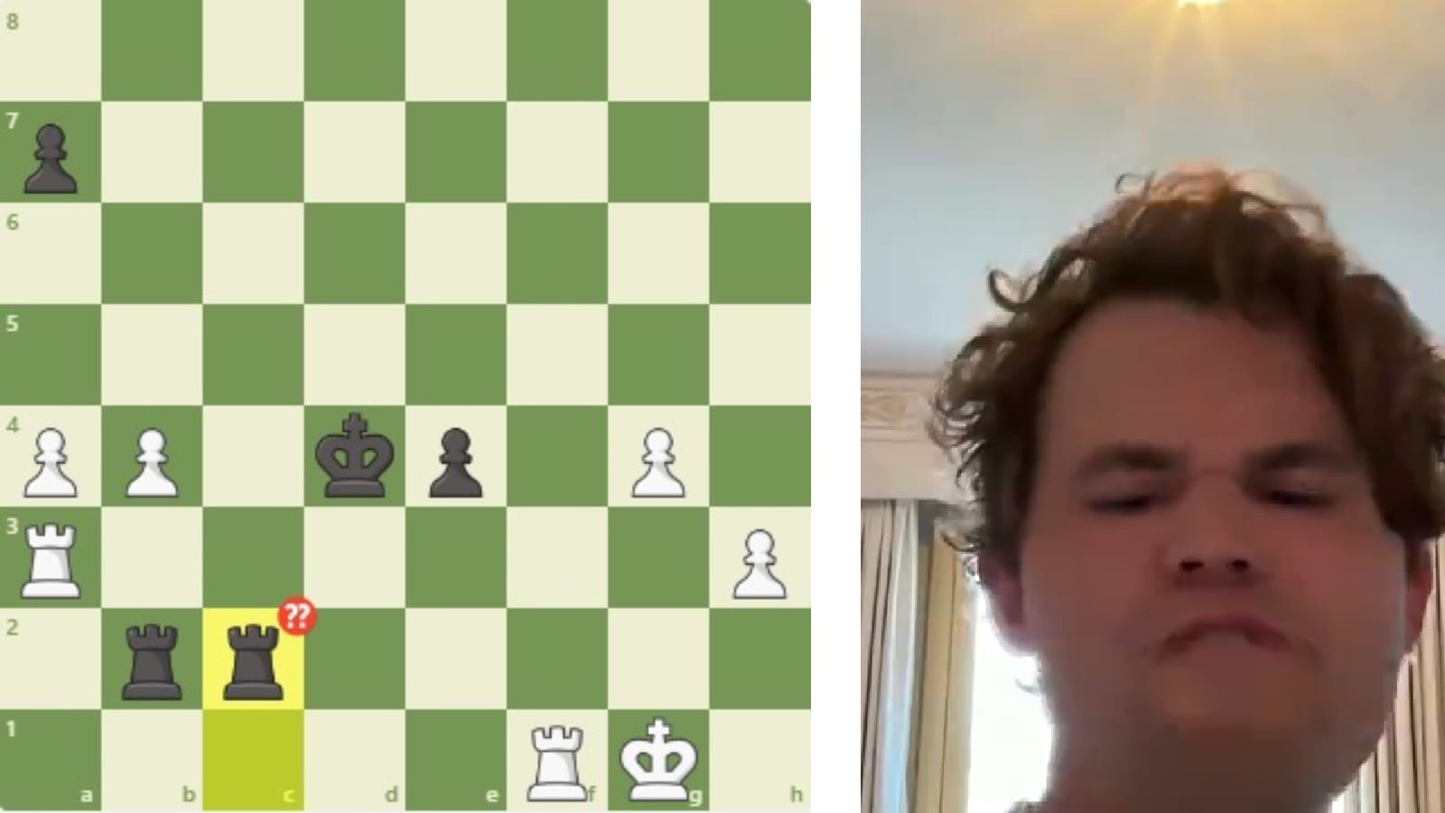 Magnus Carlsen blunders when being one move away from title; Takes frustration out on bottle