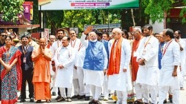 Lok Sabha Elections 2024, Narendra Modi, Varanasi, Bharatiya Janata Party (BJP), BJP, Modi roadshow Varanasi, Lucknow news, Uttar pradesh news, Lucknow, India news, Indian express, Indian express India news, Indian express India