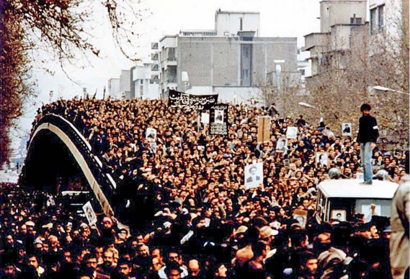 Mass demonstration in Iran during the Revolution (Wikimedia Commons)