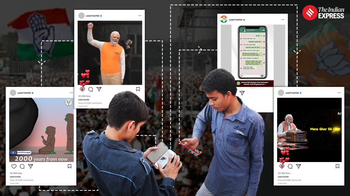 The journey of a political meme: From a digital war room to a WhatsApp chat  | Long Reads News - The Indian Express