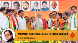 Prime Minister Narendra Modi at a rally in Dharashiv on Tuesday. (PTI)