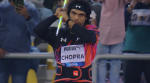 Neeraj Chopra missed the Doha Diamond League men's javelin throw title on Friday by just two centimetres. (PHOTO: Screengrab via JioCinema)