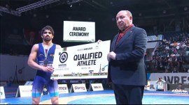 Sehrawat, the youngest man in a long list of India’s Olympic aspirants, saved India from the embarrassment of going unrepresented in men’s wrestling at the Paris Games. (SAI Media)