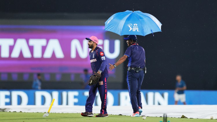 Persistent rain washed out the IPL 2024 match between Rajasthan Royals and Kolkata Knight Riders in Guwahati. (BCCI)