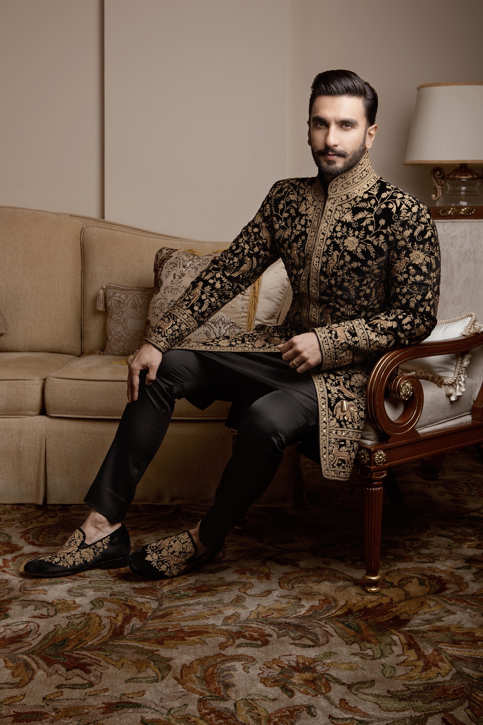 Ranveer Singh in a custom ceremonial outfit designed by Bal