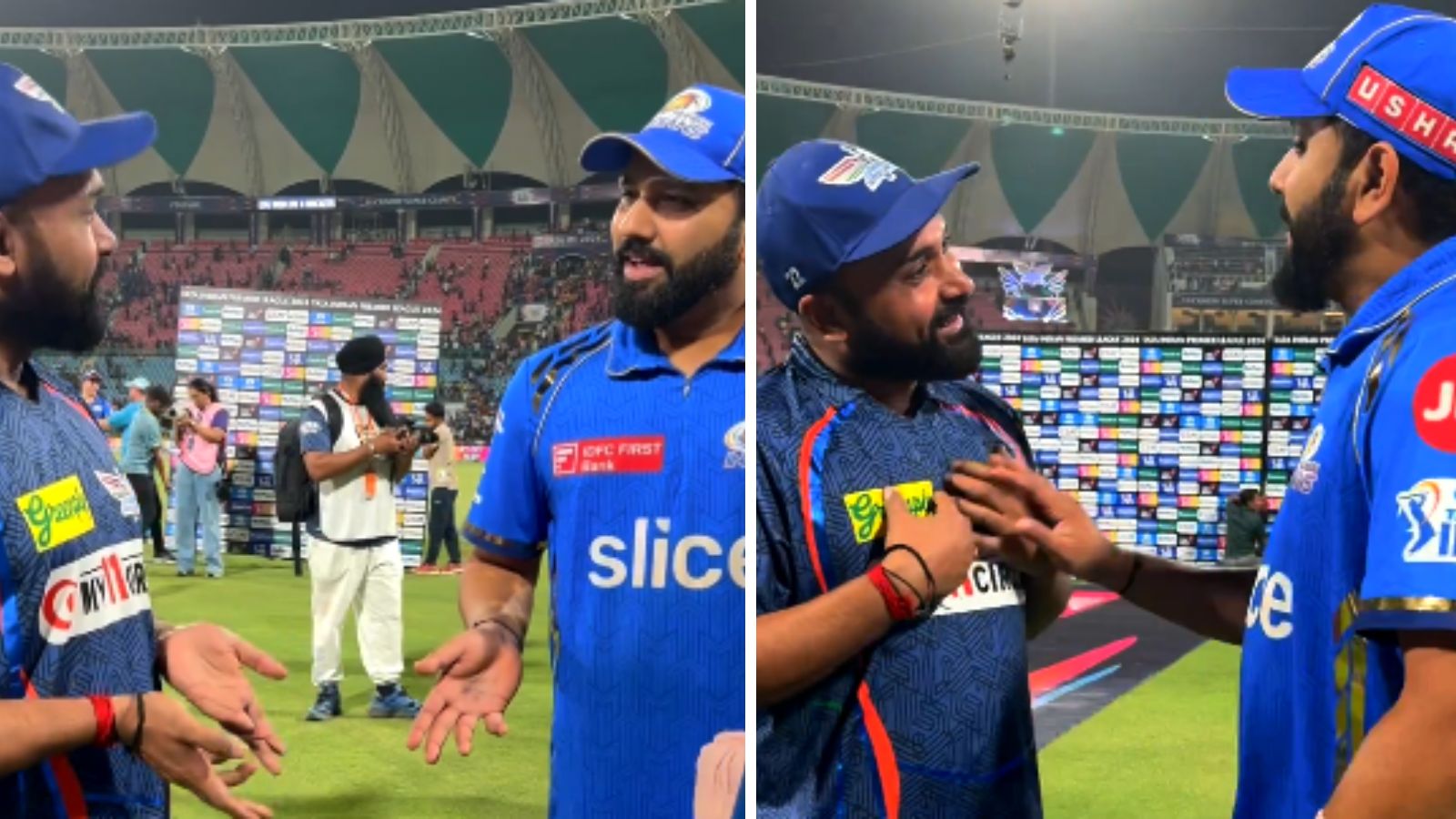 Rohit Sharma's hilarious reaction to Amit Mishra's age: 'What 40…you made  debut when we were in nappies?' | Ipl News - The Indian Express