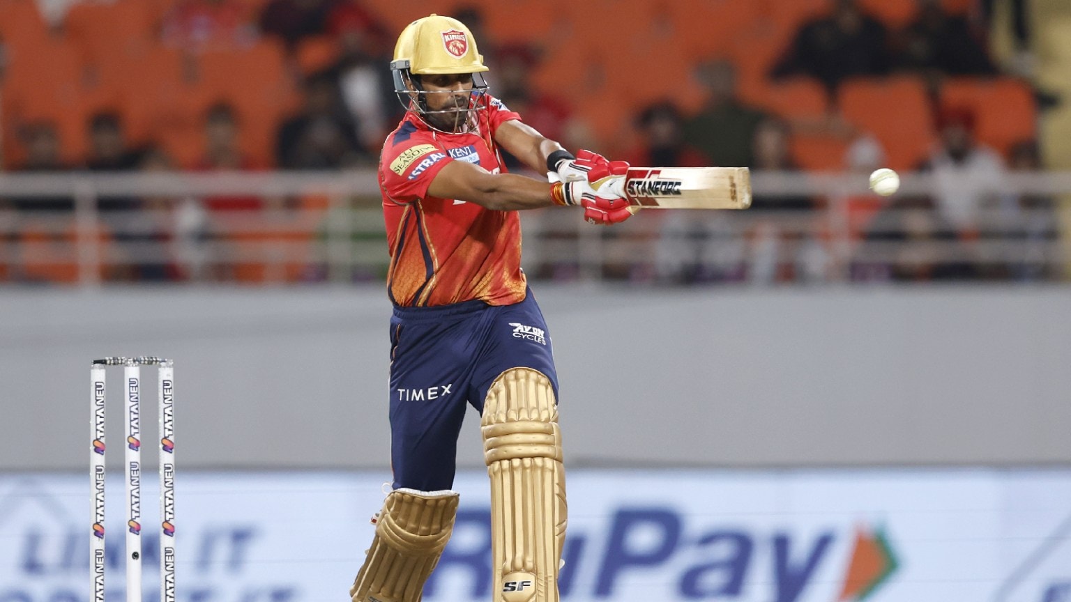 Punjab Kings batter Shahsink Singh plays a shot during their match against Sunrisers Hyderabad (Sportzpics)