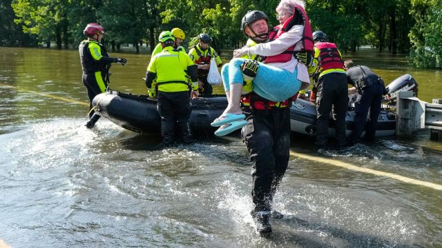 Heavy rains over Texas have led to water rescues, school cancellations