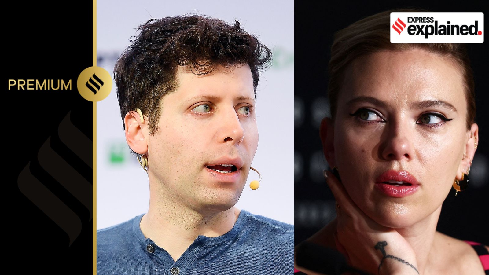 OpenAI CEO Sam Altman (left) and actress Scarlett Johansson.
