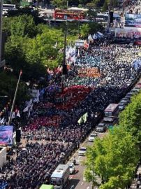 May Day rallies erupt across Asia and Europe