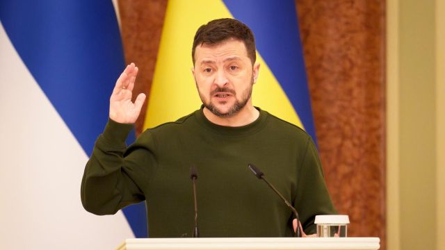 Ukraine says it foiled a Russian spy agency plot to assassinate President Zelenskyy . (AP Photo)