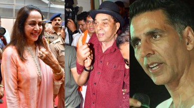 Bollywood celebrities like Akshay Kumar, Janhvi Kapoor, Rajkummar Rao, Dharmendra, Hema Malini and Farhan Akhtar, among others, come out and vote in Mumbai (Photos: Varinder Chawla)