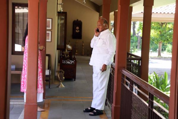 Sharad Pawar during an interview with the Indian Express.